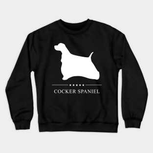 Cocker Spaniel Dog White Silhouette Crewneck Sweatshirt